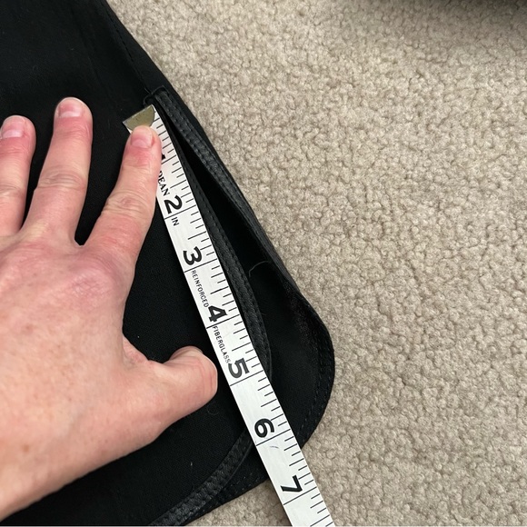 Lafayette 148 New York Black Tunic Top Woven Leather + Beading Details - Picture 12 of 12